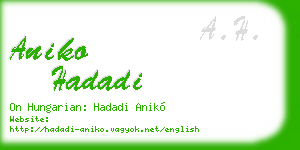 aniko hadadi business card